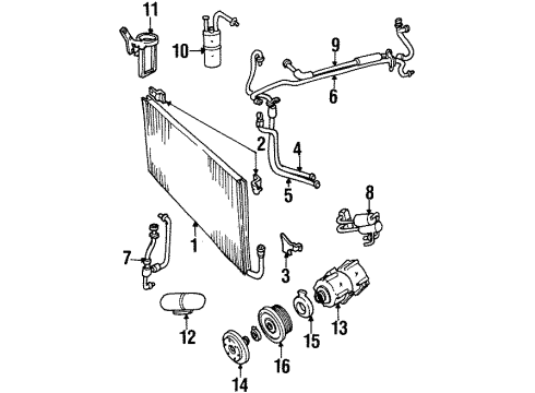 1999 Lincoln Continental Filter - Pollen Diagram for F8OZ-19N619-AB