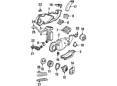 1999 Lincoln Navigator Potentiometer Assembly Diagram for F75Z-19C733-BE