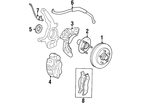 1998 Lincoln Navigator Front Brakes Diagram 2 - Thumbnail