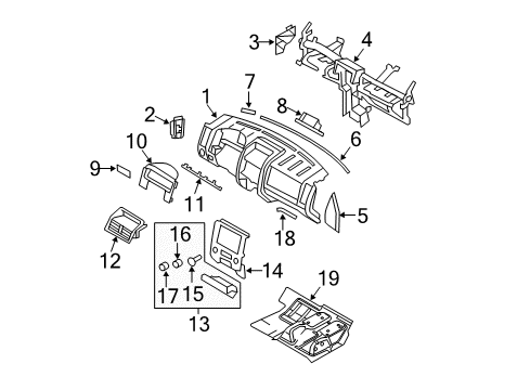 2009 Ford Escape Instrument Panel Diagram 2 - Thumbnail