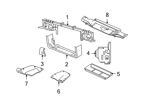 2005 Ford Crown Victoria Radiator Support Diagram