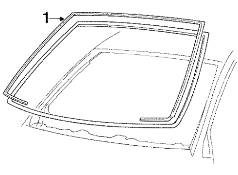 1996 Ford Crown Victoria Windshield - Reveal Moldings Diagram