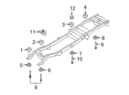 2009 Ford F-250 Super Duty Frame & Components Diagram 1 - Thumbnail