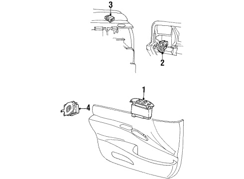 1996 Lincoln Continental Front Door Diagram 1 - Thumbnail