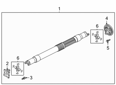 2023 Ford F-150 FLANGE - COUPLING Diagram for ML3Z-4841-G