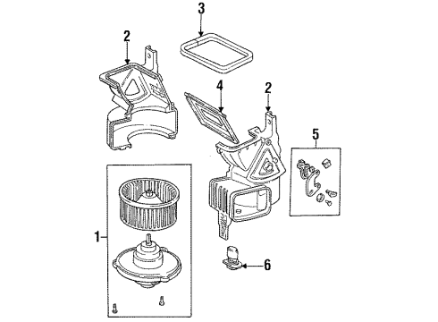 1996 Ford Aspire Motor Assembly Diagram for F4BZ18527A