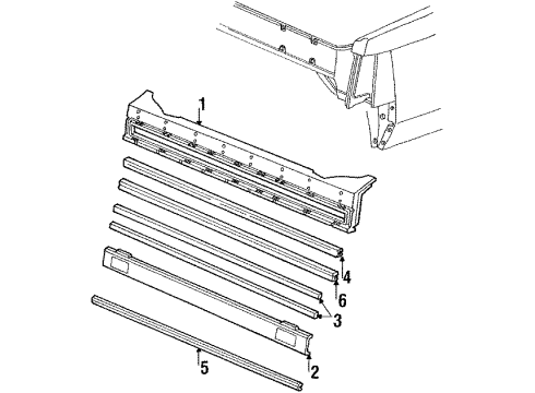 1986 Lincoln Continental Rear Reflector Diagram