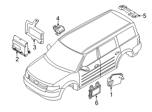 2013 Ford Flex Receiver - Radio Remote Control Diagram for BC3Z-15K602-R