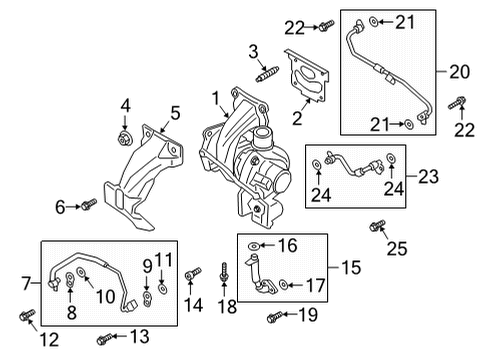 2023 Ford Bronco Sport Turbocharger & Components Diagram 2 - Thumbnail