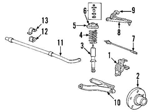 2005 Ford Explorer Arm Assy - Rear Suspension Diagram for 1L2Z-5500-AC