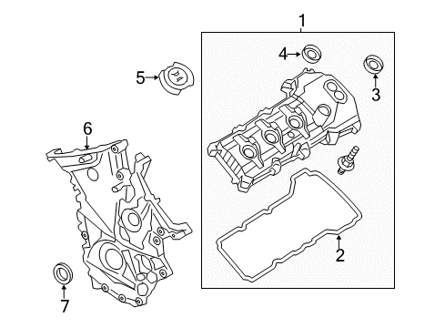 2015 Ford Mustang Valve & Timing Covers Diagram