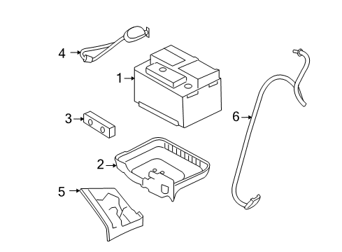 2006 Ford Escape Tray Assembly - Battery Diagram for YL8Z-10732-AA