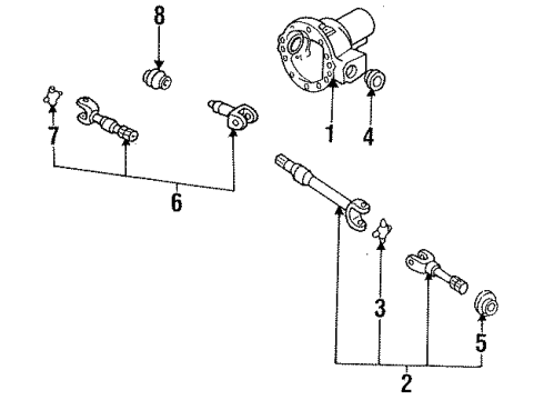 1995 Ford Ranger Carrier & Front Axles Diagram