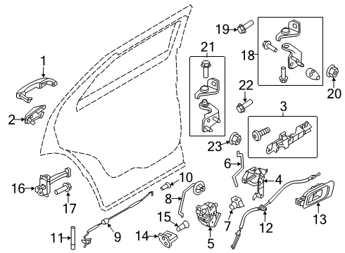 2018 Ford Police Interceptor Utility Rear Door Diagram 3 - Thumbnail