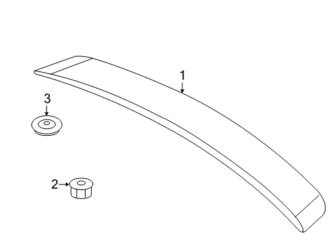 2008 Ford Focus Spoiler - Rear Decklid Primed Diagram for 8S4Z-5444210-AA