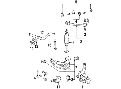 1998 Mercury Mountaineer Front Suspension, Stabilizer Bar Diagram 2 - Thumbnail