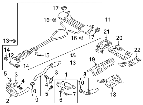 2018 Lincoln Continental Exhaust Components Diagram