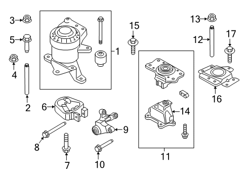 2018 Lincoln MKZ Engine & Trans Mounting Diagram 2 - Thumbnail