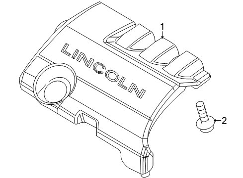 2009 Lincoln MKX Engine Appearance Cover Diagram