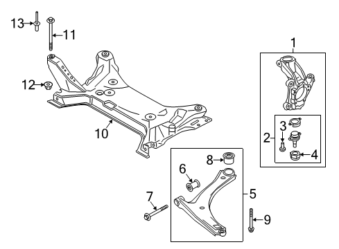 2022 Ford Transit-350 HD Front Suspension Components, Lower Control Arm, Stabilizer Bar Diagram 2 - Thumbnail