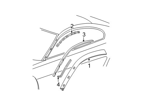 2004 Ford Mustang Seal Diagram for XR3Z-6351822-AA