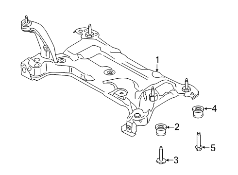 2023 Ford Transit Connect Suspension Mounting - Front Diagram