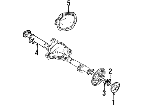 2001 Ford Crown Victoria Axle Housing - Rear Diagram