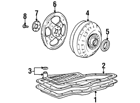 1995 Ford Windstar Pan Assy - Transmission Oil Diagram for E6DZ-7A194-A