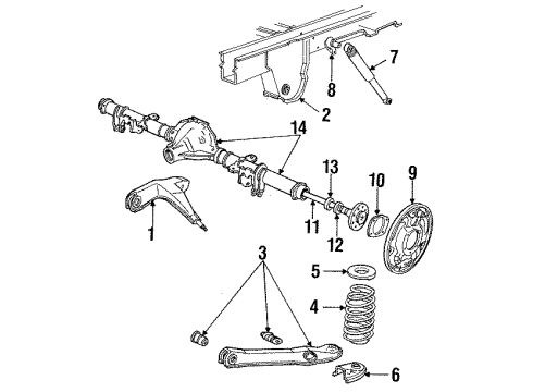 1991 Ford Aerostar Cylinder Assy - Rear Brake Diagram for 1L2Z-2V261-CA