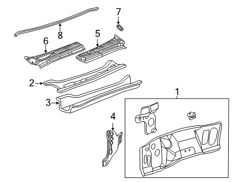 2004 Ford F-350 Super Duty Panel Assembly - Dash Diagram for 5C3Z-2501610-AA