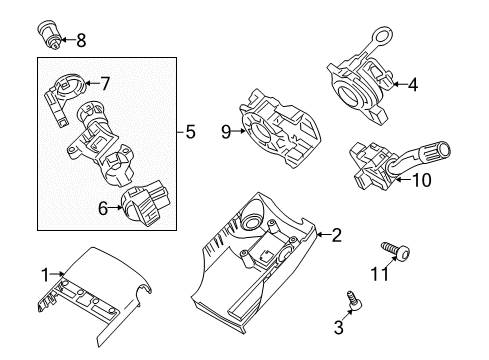 2012 Ford Fusion Anti-Theft Components Diagram