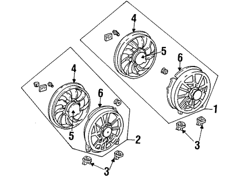 1998 Mercury Sable Cooling System, Radiator, Water Pump, Cooling Fan Diagram