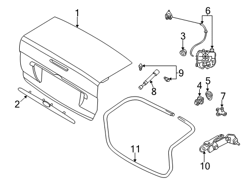 2004 Ford Focus Lift Gate Diagram 2 - Thumbnail