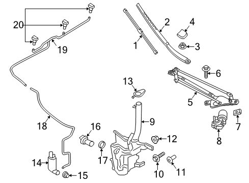 2018 Lincoln MKZ Arm And Pivot Shaft Assembly Diagram for DP5Z-17566-A