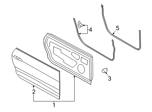 2016 Ford Mustang Door Assembly - Front Diagram for FR3Z-6320125-A