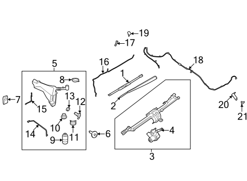 2023 Ford F-150 Lightning RESERVOIR - WINDSHIELD WASHER Diagram for NL3Z-17618-A