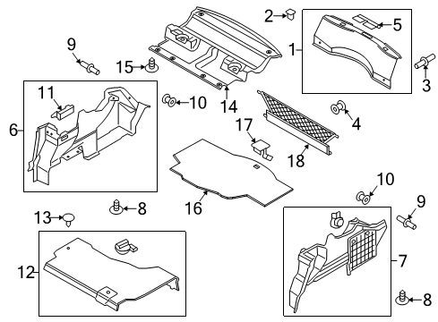 2018 Lincoln MKZ Interior Trim - Rear Body Diagram 3 - Thumbnail