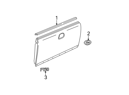 2005 Ford F-150 Exterior Trim - Pick Up Box Diagram 3 - Thumbnail