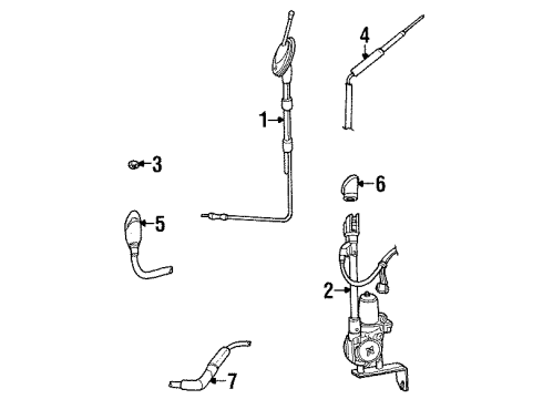 1995 Mercury Grand Marquis Antenna & Radio Diagram