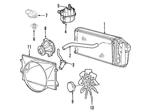 2005 Ford F-150 Cooling System, Radiator, Water Pump, Cooling Fan Diagram