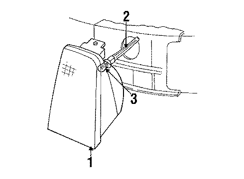 1984 Ford Mustang Fog Lamps, Park Lamps, Side Marker Lamps Diagram