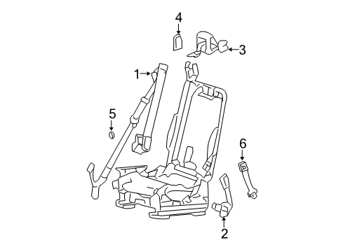 2008 Ford F-150 Front Seat Belts Diagram 2 - Thumbnail