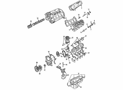 1995 Ford Mustang Engine Parts & Mounts, Timing, Lubrication System Diagram 2 - Thumbnail