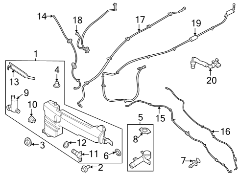 2021 Lincoln Aviator FILLER ASY - WATER RESERVOIR Diagram for LC5Z-17A605-A