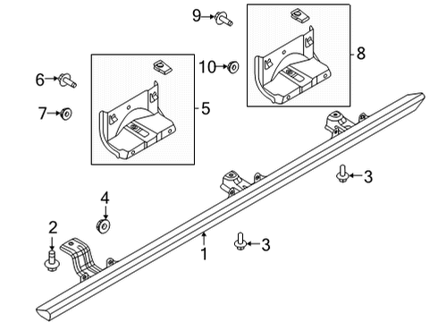 2023 Ford Bronco SUPPORT ASY - BODYSIDE STEP Diagram for M2DZ-54200B39-A