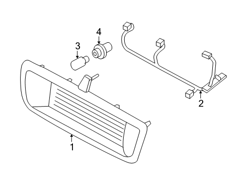 2007 Lincoln Town Car Socket And Wire Assembly Diagram for 5W1Z-13412-AA