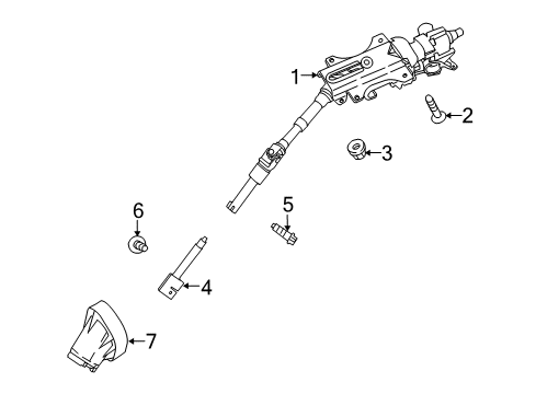 2010 Ford Transit Connect Column Assembly - Steering Diagram for 9T1Z-3C529-A