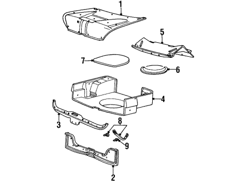 2000 Lincoln Continental Interior Trim - Rear Body Diagram