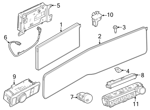 2024 Ford Mustang Cluster & Switches, Instrument Panel Diagram 1 - Thumbnail