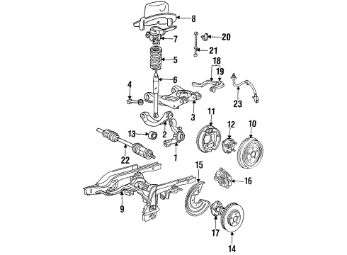 1992 Ford Thunderbird Indicator Assembly Diagram for F6SZ-2C189-AA